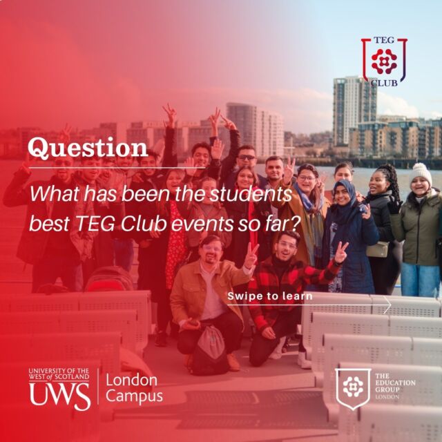 We asked some of our TEG Clubbers what their favourite event was, and here’s what they had to say! 🎉

At TEG Club, our mission is to provide our students with the ultimate London experience while helping them build connections with people from all around the world 🌍✨

Now it’s your turn! Let us know in the comments what YOUR favourite TEG Club event was and why! 💬👇