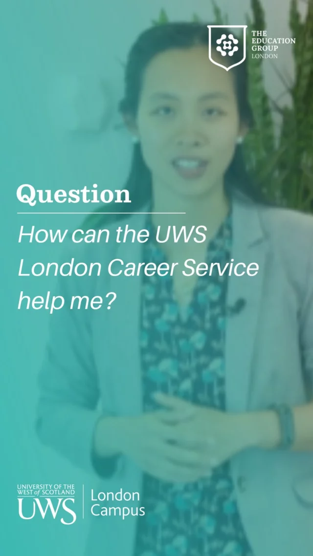 As an international student moving to the UK, we understand how overwhelming it can be to find job opportunities 🌍

That’s why we offer a dedicated career service at our UWS London campus to give you the extra boost of confidence you need. 💼✨ Our team provides all the tips and tricks to help you navigate the UK job market successfully.

From our CV builder programme 📄, to monthly career workshops 🗓️, and one-on-one sessions 🤝, we're here to guide you every step of the way.

For more information, get in touch with Huyen Le, our career advisor 📞

#UWSLondon #InternationalStudents #CareerSupport #StudyInTheUK #StudentLife #LondonLiving #JobHunt #CareerGoals #CVTips #CareerAdvice