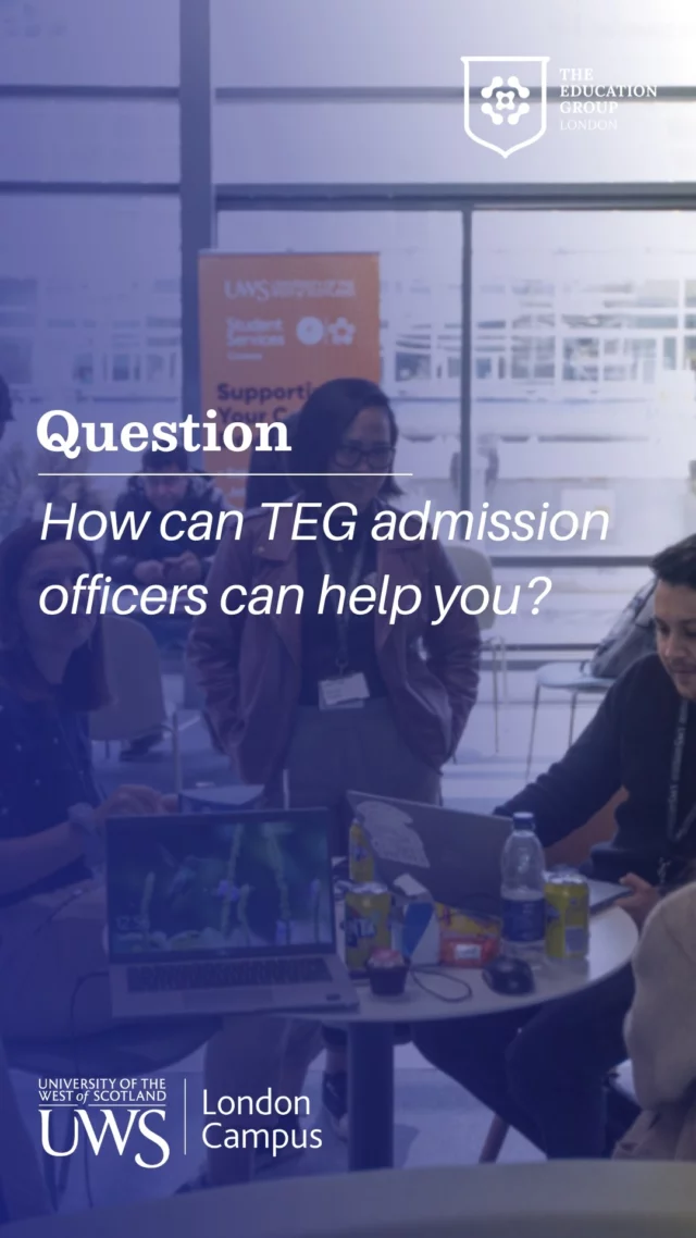 Feeling overwhelmed by the admission process? 

Don’t stress—our TEG admission officers are here to guide you every step of the way! 

Whether it’s application tips, document submission, or answering your questions, we’ve got your back. 

Let us help you make the process smooth and stress-free so you can focus on your exciting journey ahead! ✨📚