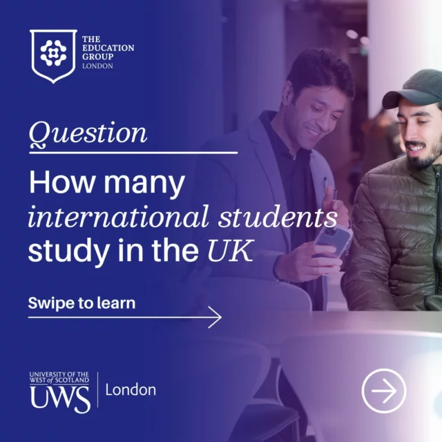 Did you know? London is one of the most popular cities for international students to study in 🌍✨

More than just a dynamic place to live, London offers international students the chance to earn a prestigious diploma and boost their future career opportunities🎓🚀

Want to learn more facts? Keep swiping! 👉